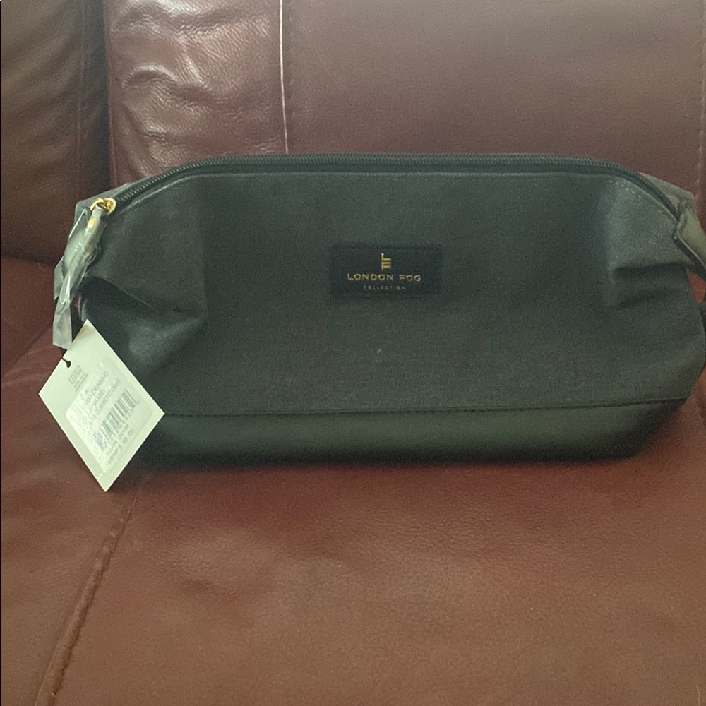London Fog Black Denim Toiletries Men's Bag